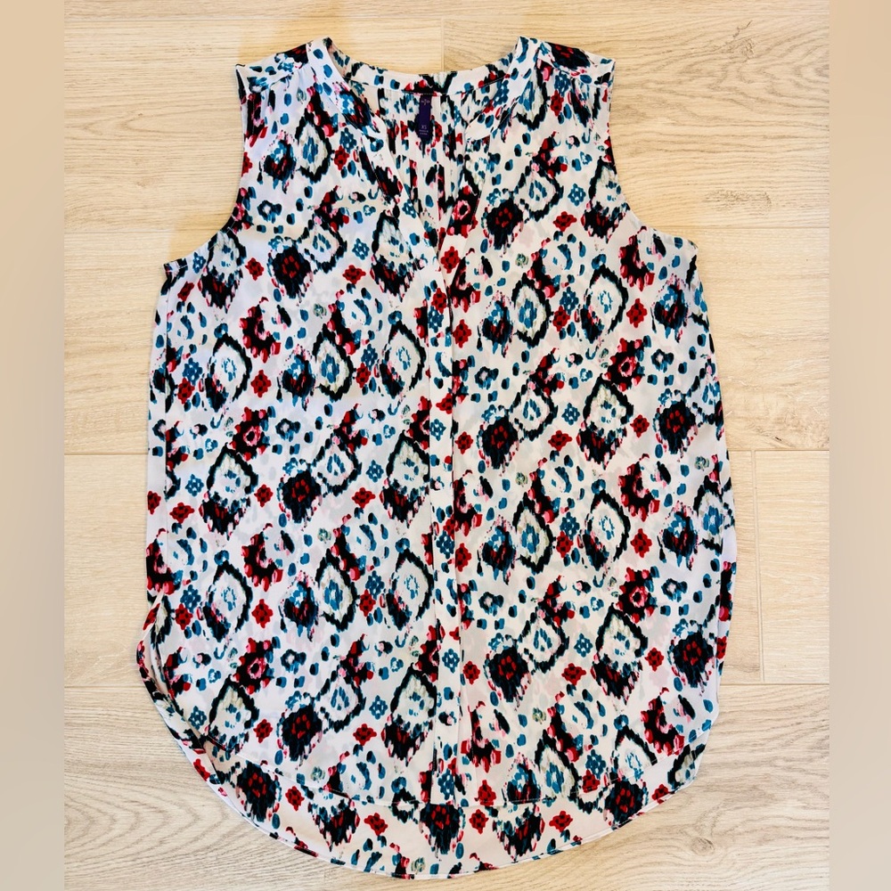 NYDJ Ikat Print Sleeveless Blouse - XS